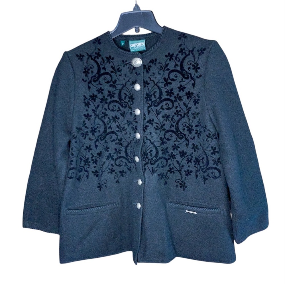 Vintage Geiger Collections Austria Pure Wool Cardigan Jacket